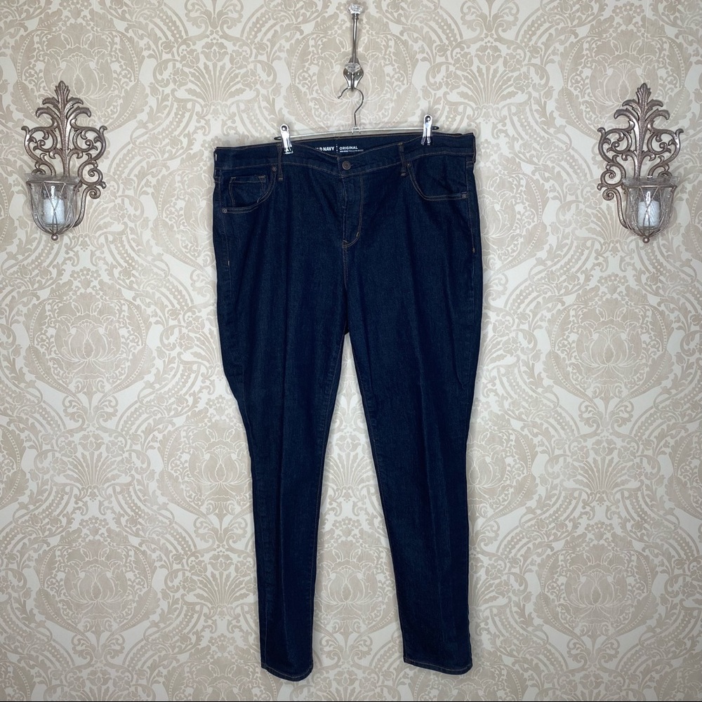 Old Navy Original Mid Rise Straight Leg Dark Wash Jeans